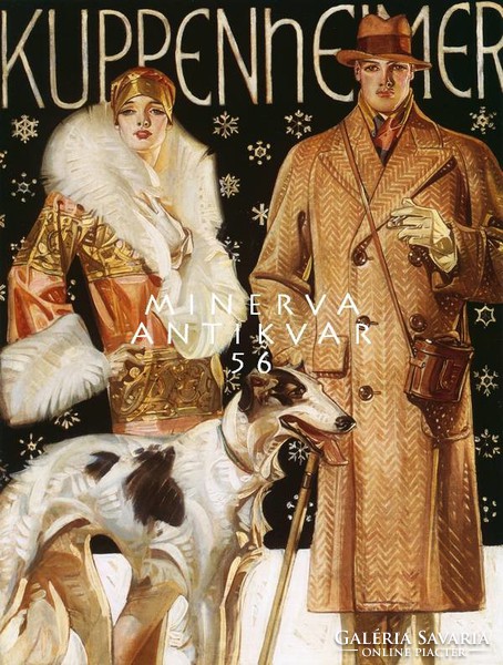 Art Deco Woman Man Fashion Advertising Poster Elegant Lady Mr. Greyhound Jacket Hat 1920C.Leyendecker Reprint