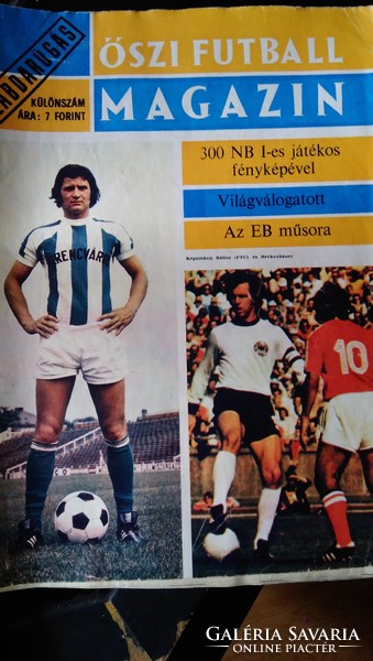 Rare! Tabák endre football special issue autumn football magazine - 1974. Sports newspaper,