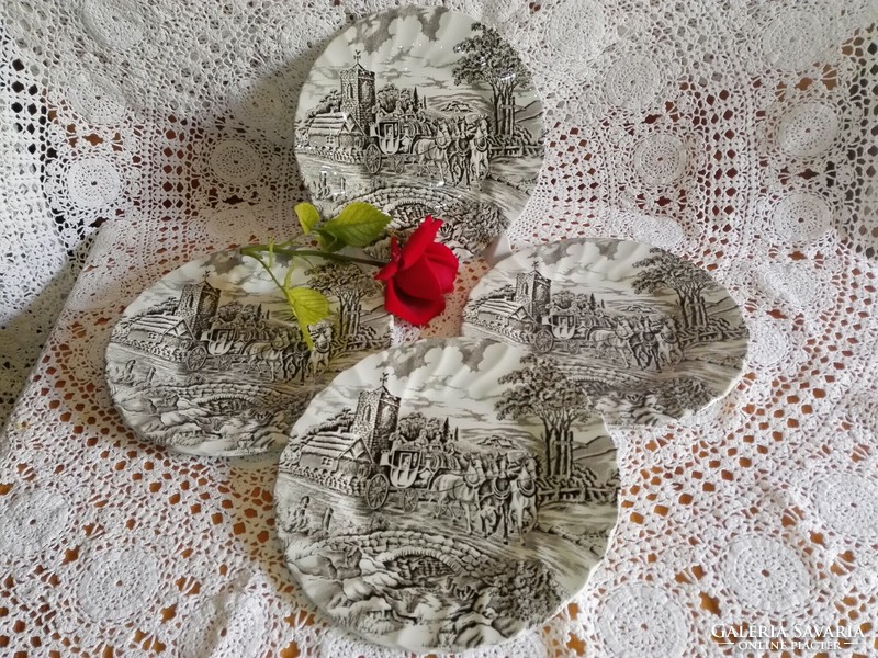 Royal mail, English scene cookie plate, 4 pcs.