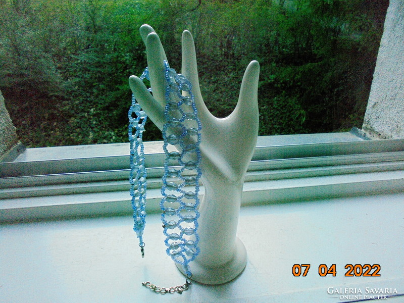 Choker strung with tiny blue pearls
