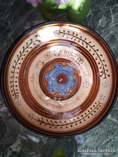 Glazed wall plate, souvenir