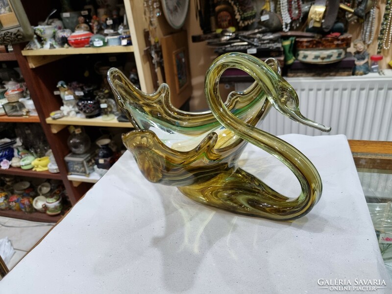 Old Murano figural glass bowl