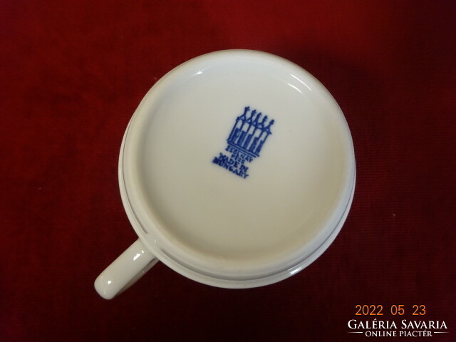 Zsolnay porcelain mug with red and blue pattern. He has! Jókai.