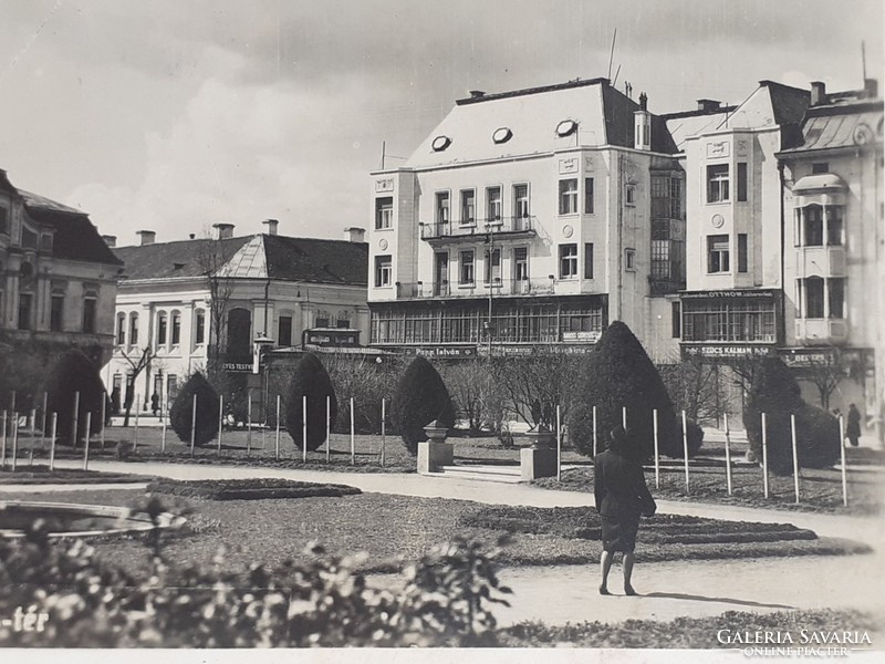 Old postcard 1944 Horthy Miklós square photo postcard from Satu Mare