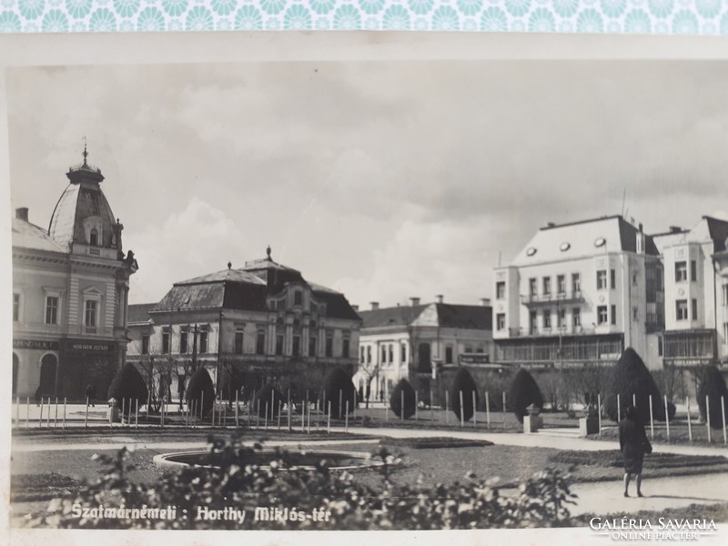 Régi képeslap 1944 Szatmárnémeti Horthy Miklós tér fotó levelezőlap