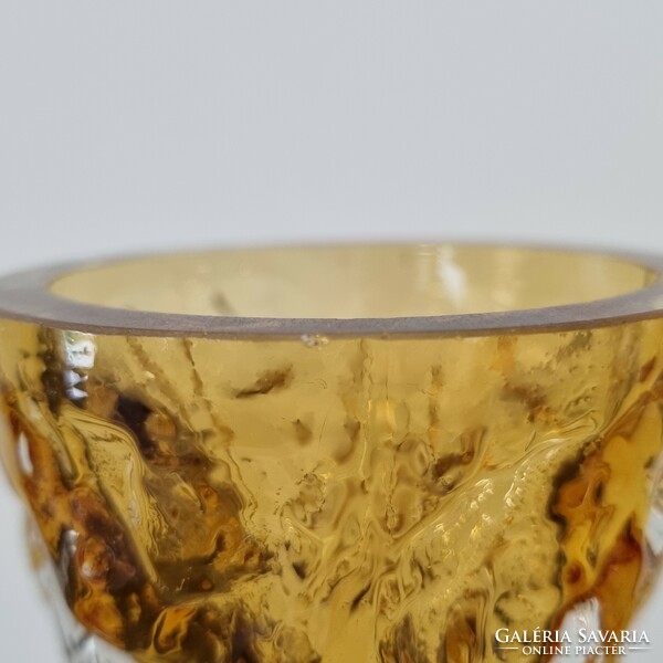 Ingrid glashutte -textured vintage glass vase (70s)