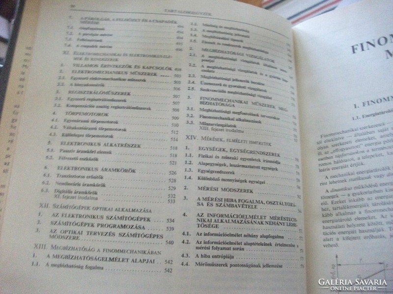 SZAKKÖNYV Finommechanikai kézikönyv - finommechanika szakkönyv   575 oldal rengeteg témakör