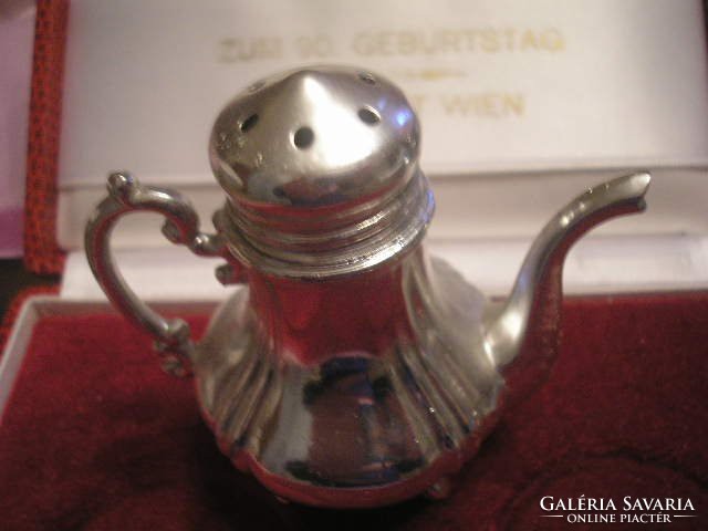 6 cm jug with silver-plated tea grass holder and spice threaded lid for sale