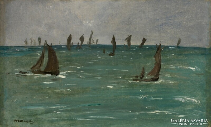 Manet - ships - canvas reprint on blinds