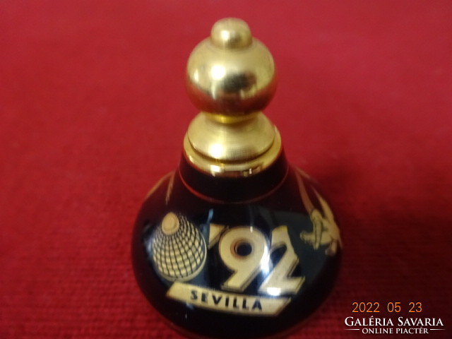 Olasz porcelán parfümtartó, SEVILLA  1992 felirattal. Vanneki! Jókai.