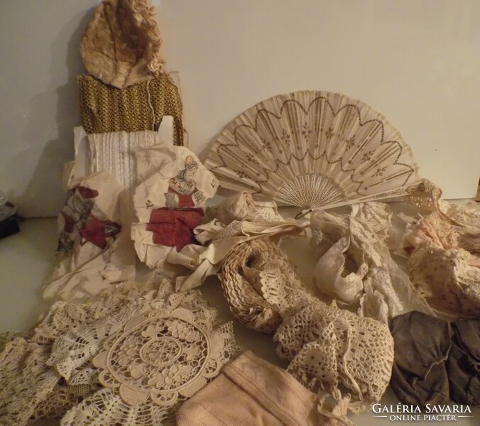 Lace - fan - many old things!!!! - Flawless - for collectors - for clothing restoration!