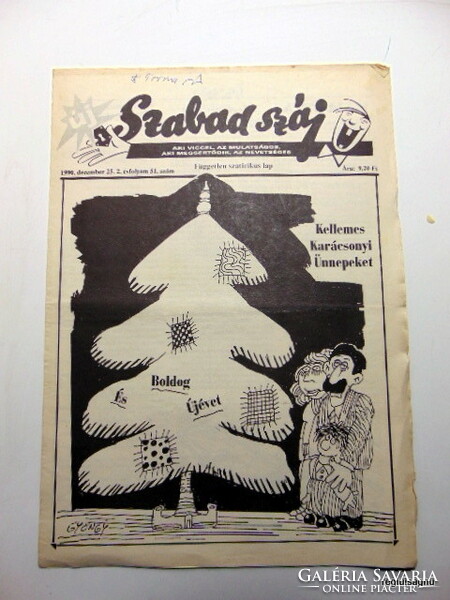 1990 december 25  /  Szabad száj  /  Régi újság ritkaság Ssz.:  21203