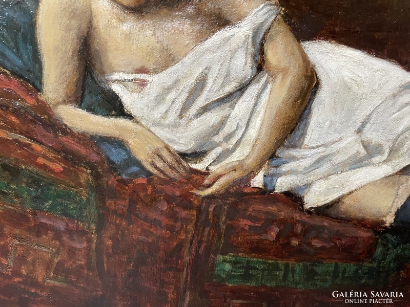 Glatter Ármin (1861-1933)  Hölgy a pamlagon