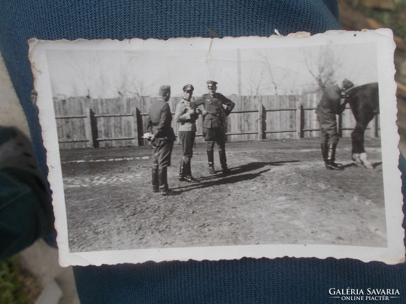 Original World War II photo photo with German soldier officers