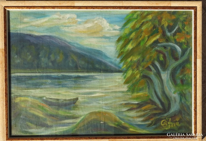 Impressionist painting by an unknown painter - marked painting
