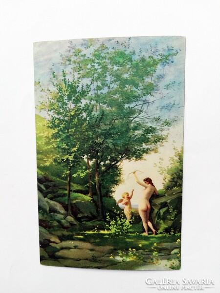 Antik, litho, művészeti képeslap, Stengel 173.