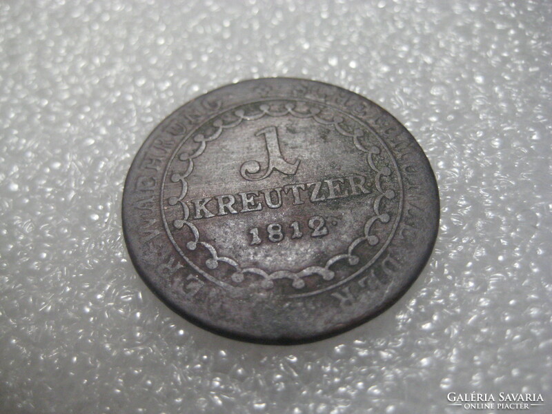 1 Krajcár b. 1812 II. Francis of Austria, nail mine 25 mm