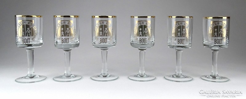 1J036 old stamped glass bottle set with 6 handyman and pioneering shop inscriptions