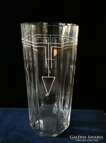 Jugendstil glass vase.