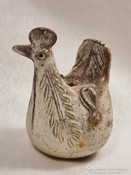 Andrea farci-style Sardinian terracotta handcrafted hen figurine. Marked on the side.
