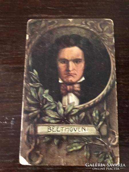 Beethoven bécsi klasszikus zeneszerző 1770-1827 színes képeslap Írott.