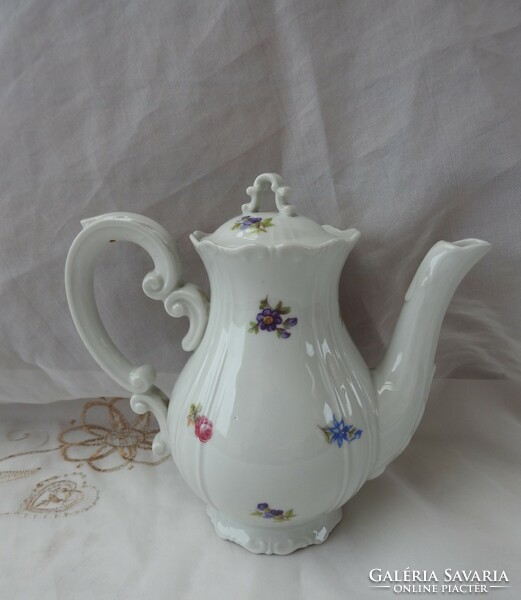 Old baroque small flower pattern with zsolnay coffee spout
