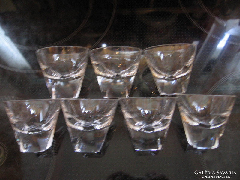 Polished, marked crystal brandy, liqueur set