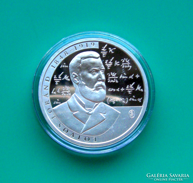 2019 - 100th Anniversary of the Death of Eötvös Loránd - 10,000 HUF pp commemorative coin - capsule + mnb description
