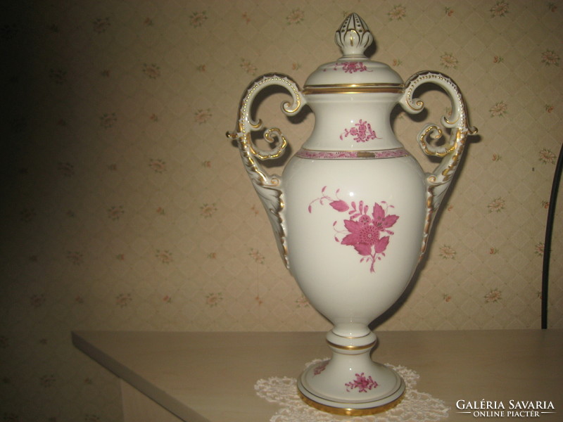 Herend vase with lid 38 cm