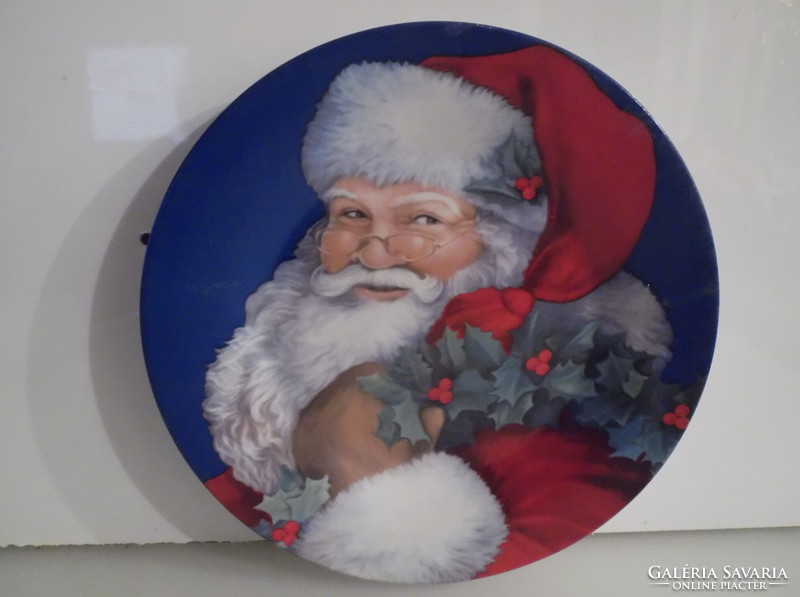 Plate - adler - 21 cm - Christmas - with a particularly beautiful Santa Claus - not worn - perfect