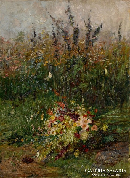Olga Florian - A mező nyári virágai - vakrámás vászon reprint
