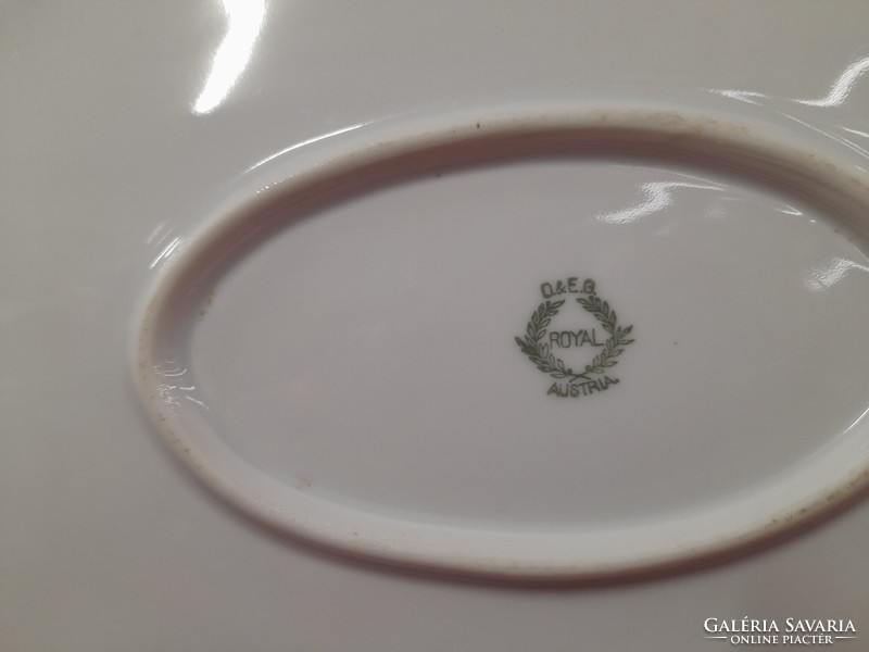 Alt wien austria oscar & edgar gutherz 1898-1918 rose porcelain steak bowl, bowl.40 cm.