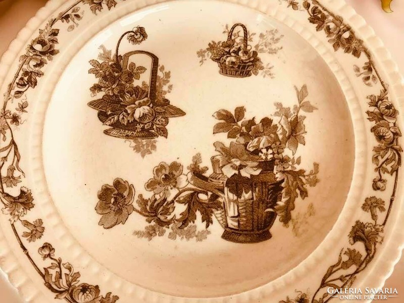 Antik francia fajansz tányér
