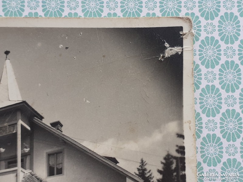 Régi képeslap 1943 Málnás fürdő fotó levelezőlap