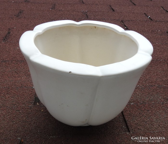 Antique porcelain flowerpot - flower cup-shaped flowerpot - marked