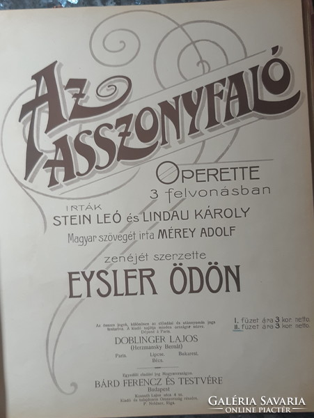 Sheet music collection of operetta songs and arias