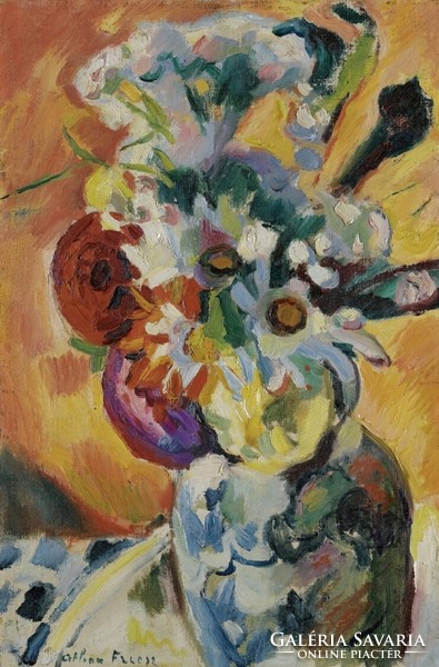 Emile fries - bouquet of flowers - canvas reprint