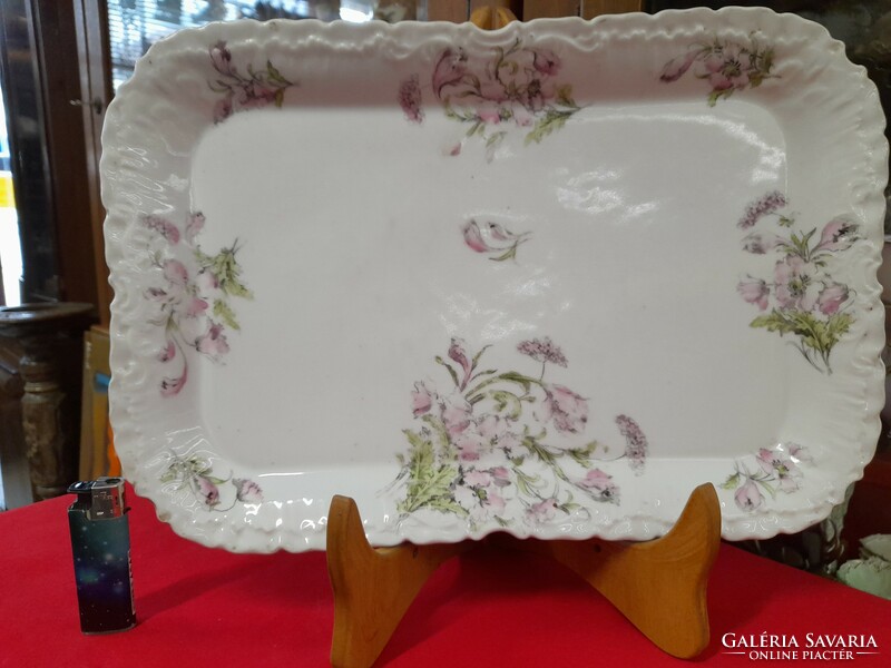 Antique alt wien Art Nouveau hand-painted porcelain tray, serving.37 Cm.
