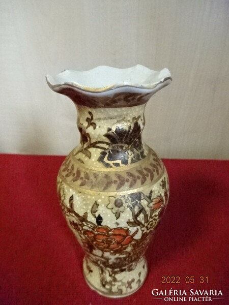 Japanese porcelain, antique satsuma vase, stamp printed. He has! Jókai.