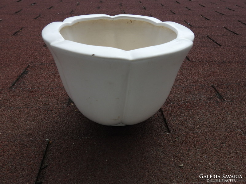 Antique porcelain flowerpot - flower cup-shaped flowerpot - marked