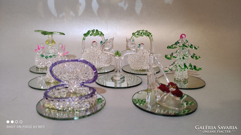 Ajándéknak is kiváló muránói üveg kézműves dísztárgyak darabra csipke finomságú