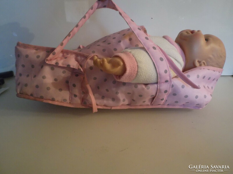 Baby + music basket - 50 x 30 cm - soft body - sweet face - flawless