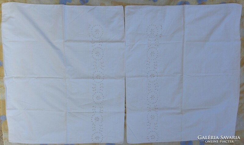 Antique white pillowcase with pair of lace trim - ornament pillow cover