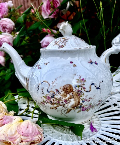 Art Nouveau schlaggenwald porcelain teapot