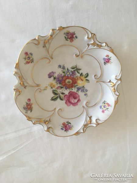 Ilmenau German porcelain bowl / plate with floral decor.