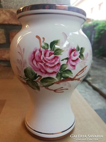 Virágos kerámia váza