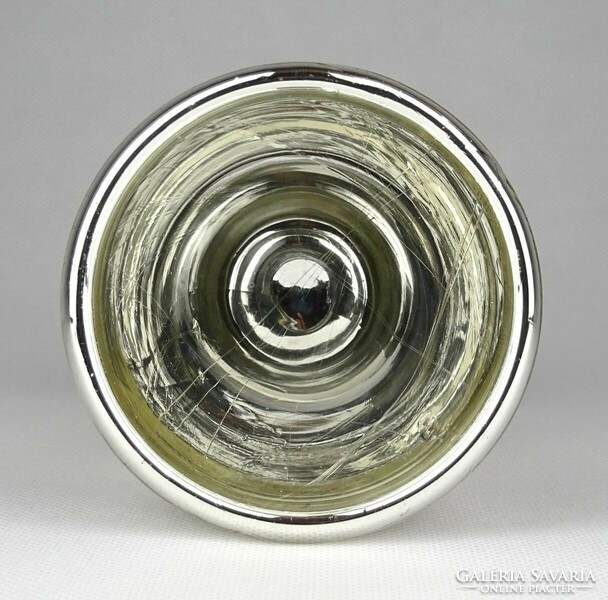 1F760 xix. Century crumpled blown glass Bieder glass 13.5 Cm