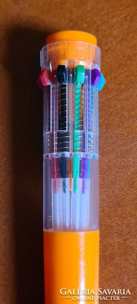 Nagy 10 színű műkődő retro színes toll 16cm hosszú