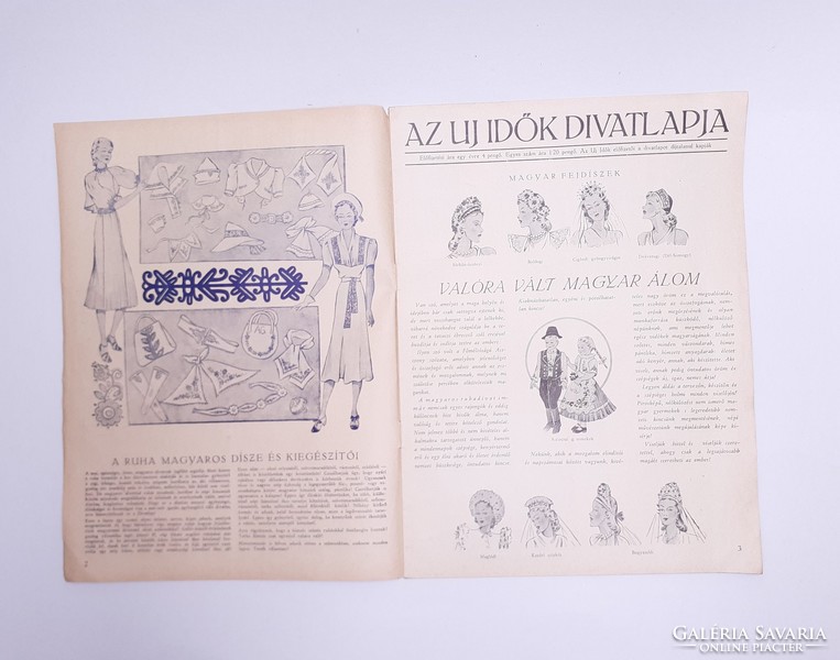 Régi újság 1938 nyár Az Új Idők Divatlapja Szent István évében