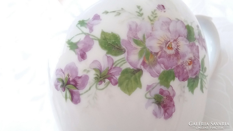 Mz althrohlau old porcelain jar violet mug 11.5 Cm